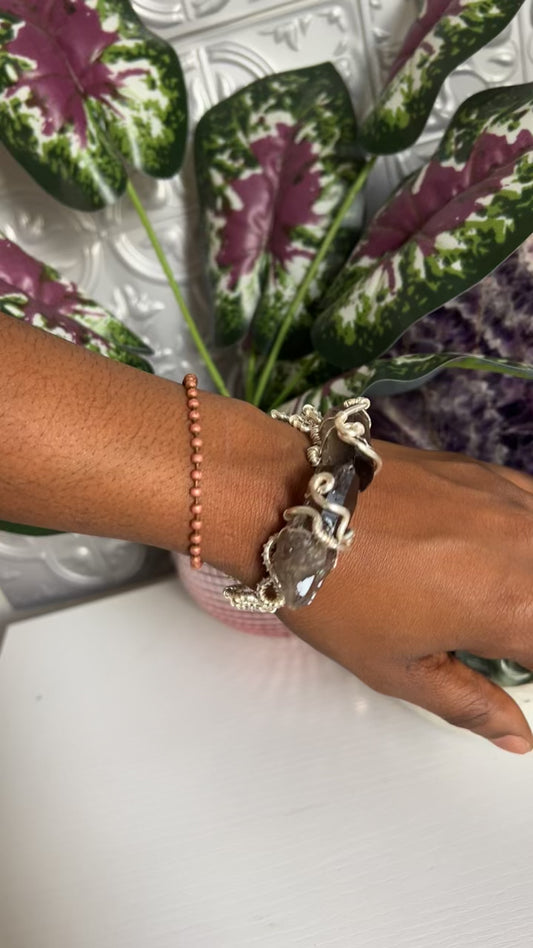 Smokey Quartz Cuff Bracelet